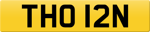 THO 12N private number plate